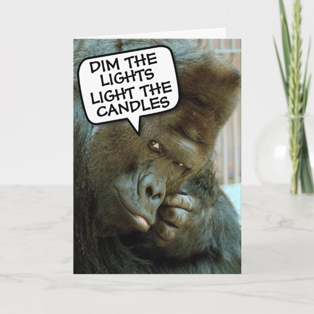 CARTÃO GORILLA FUNNY BIRTHDAY GREETING CARDS (Frente)