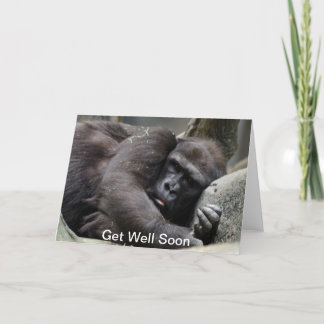 Cartão Gorilla Get Well Soon