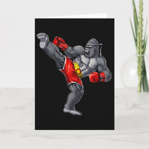 Cartão Gorilla Muay Thai Boxe Karatê Kickboxing Artes Mar