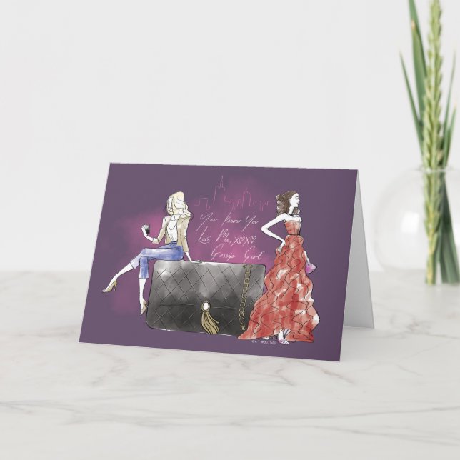 Cartão Gossip Girl - Você Sabe Que Me Ama (Frente)