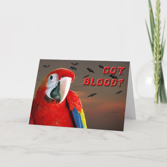 Cartão Got Blood? (Frente)