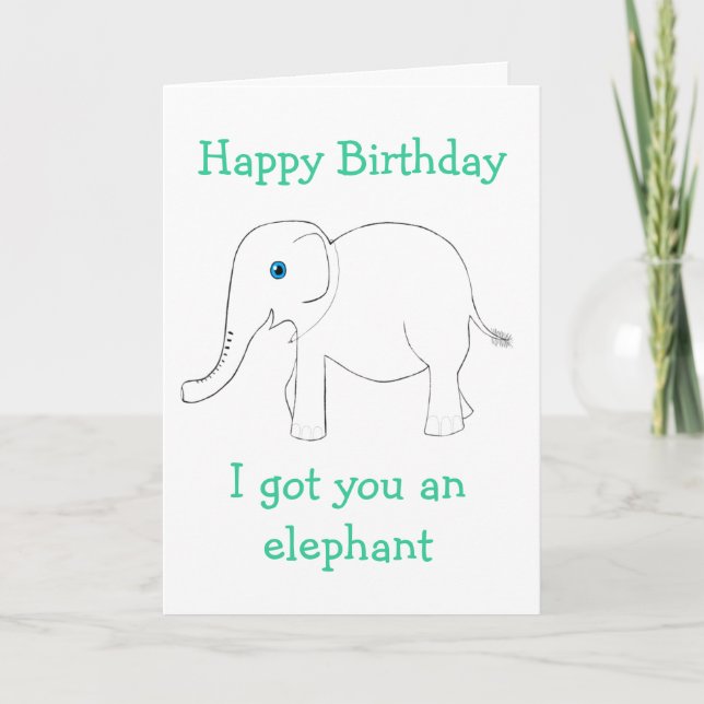 Cartão Got You An Elephant Greeting Card (Frente)