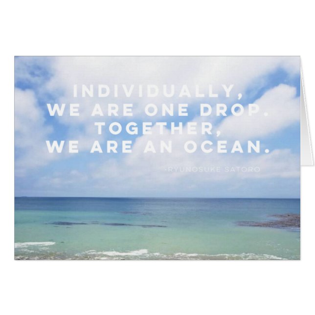 Cartão Gota do oceano (Frente Horizontal)