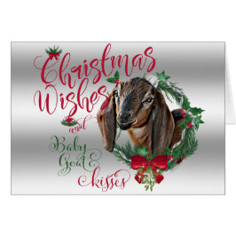 Cartão GOTA | O Natal Deseja O Bebê Goat Kisses Nubian 2