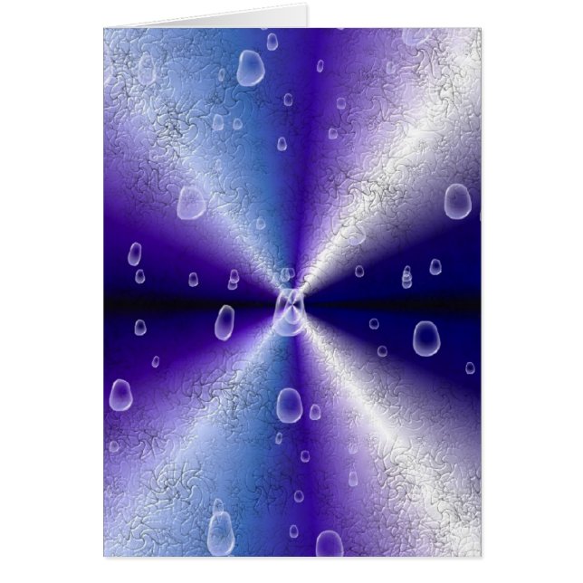Cartão Gotas de chuva no arco-íris roxo (Frente)