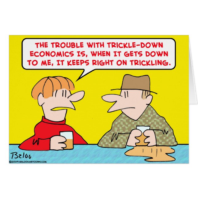 Cartão goteje para baixo a economia (Frente Horizontal)