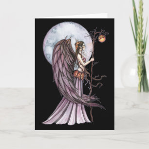 Cartão Gothic Autumn Moon Fairy Blank Card