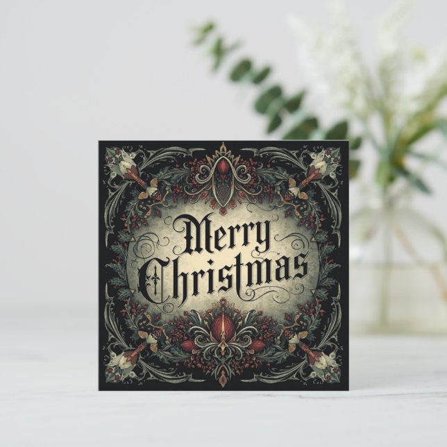 Cartão gothic christmas card (Em pé/Frente)