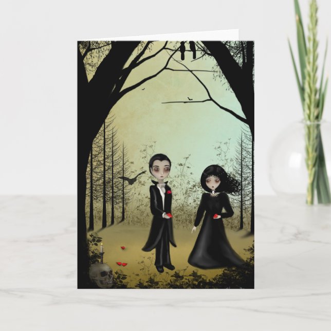 Cartão Gothic Couple Greeting Card (Frente)