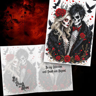 Cartão Gothic Couple Valentines Day 