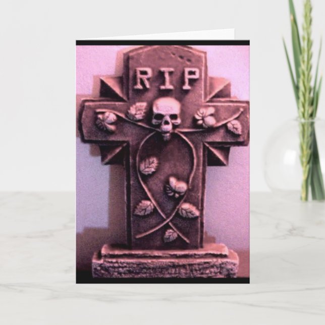 Cartão Gothic Tombstone Gray Card (Frente)