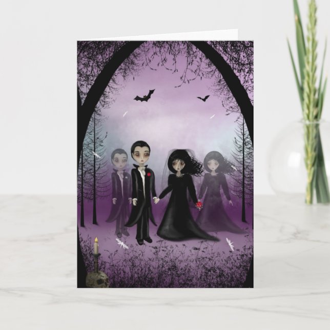 Cartão Gothic Wedding Greeting Card (Frente)
