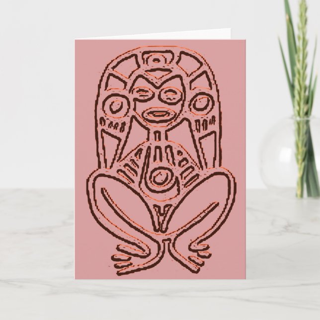 Cartão GothicChicz Caguana petroglyph Greeting Card (Frente)