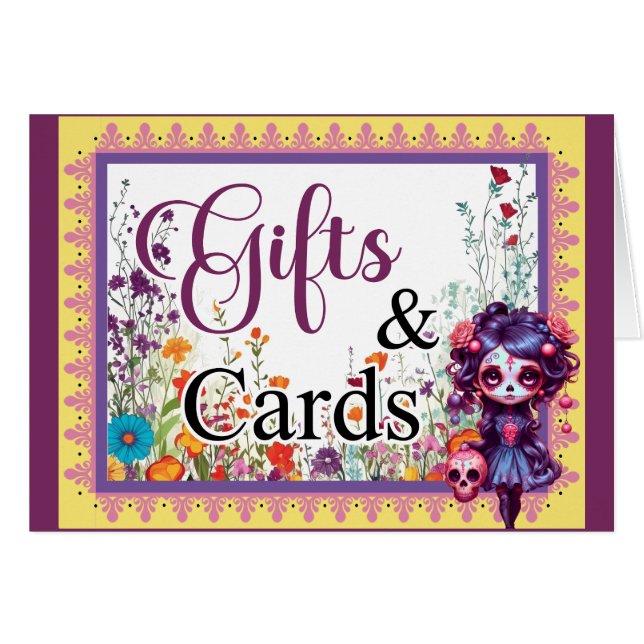 Cartão Gótica de Açúcar Gótico Gótico Bonito Presente em  (Frente horizontal)