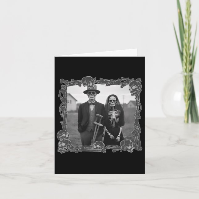 Cartão Gótica Skeleton Halloween (Frente)