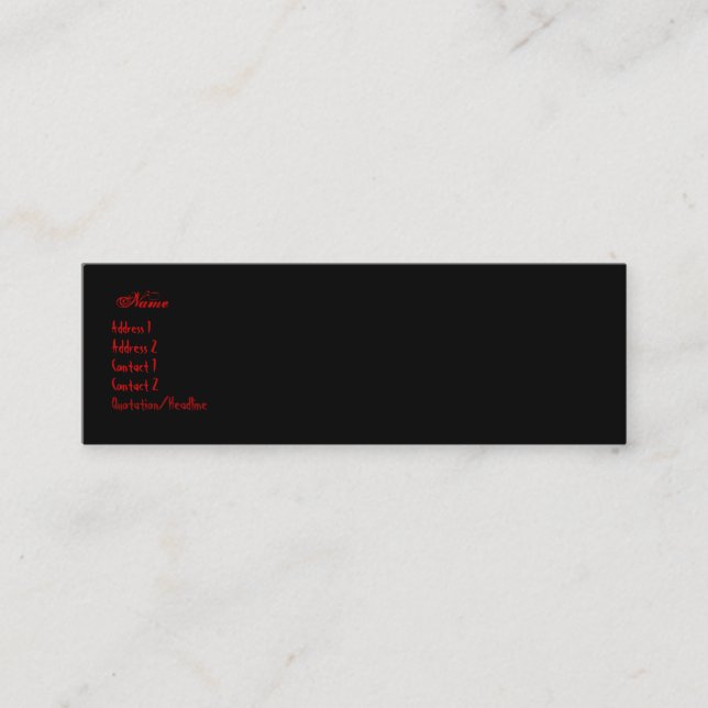 cartão gótico do buisiness (Frente)