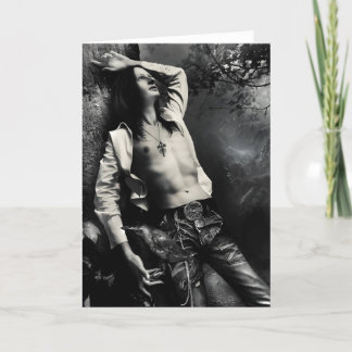 Cartão gótico do corvo