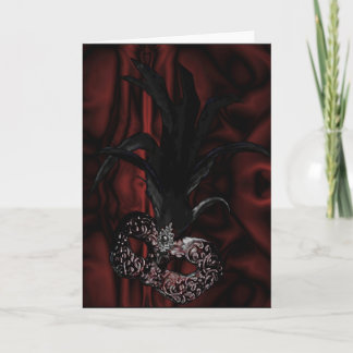 Cartão gótico ou convite do mascarada
