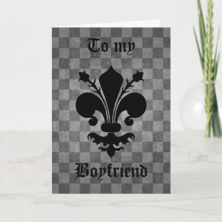 Cartão Gótico punk fleur de lis namorado