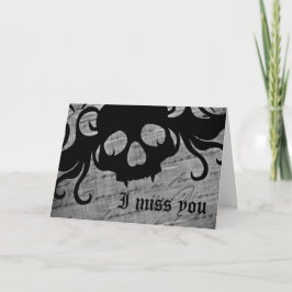 Cartão Gótico sinto sua falta