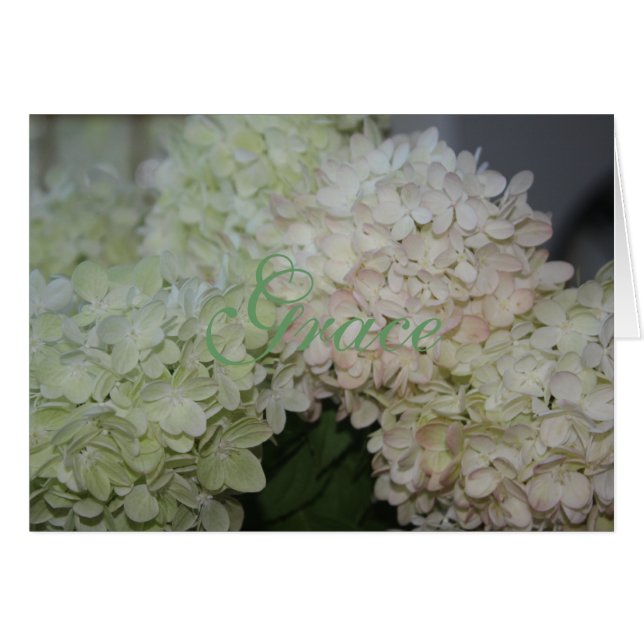Cartão Grace Hydrangea (Frente horizontal)