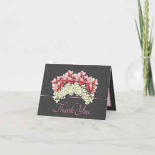 Cartão Graciais com Elegantes Grinaldas de Orquídeas Rosa