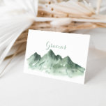 Cartão Gracias de Casamento Dobrado da Montanha Ve<br><div class="desc">Este cartão de casamento dobrado pela montanha verde é perfeito para um casamento rústico. A design apresenta uma montanha verde pintada à mão de uma aquarela, inspirando um tema do campo. Personalize o dentro da placa com seus nomes e uma mensagem de obrigado. Ou deixe o vazio da seção de...</div>