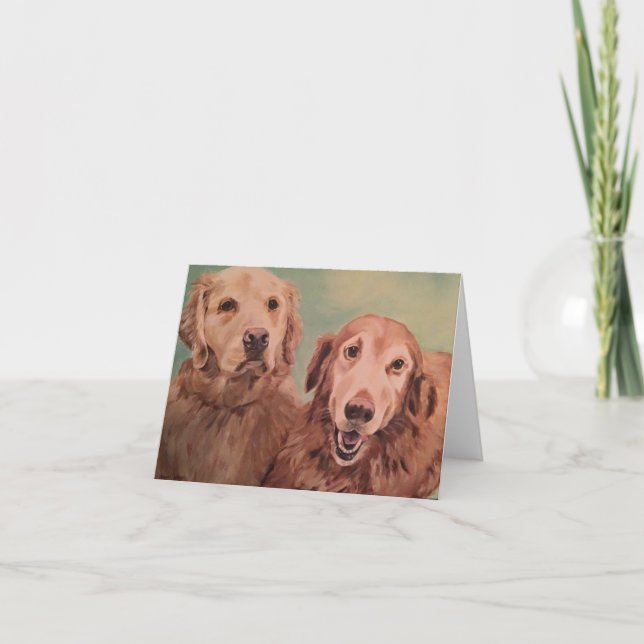 Cartão Gracie & Wesley -Pet Portraits Notecard (Frente)