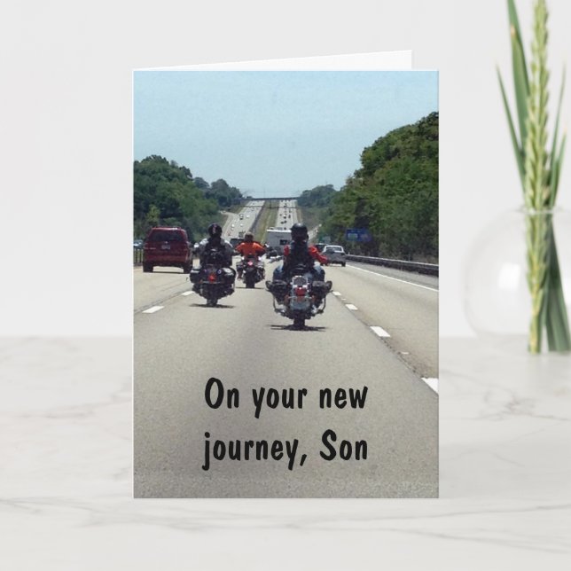 CARTÃO GRAD-ON YOUR NEW JOURNEY SON FROM SINGLE PARENT (Frente)