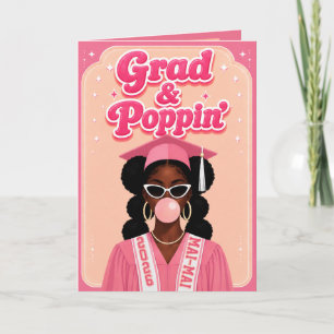 Cartão Grad & Poppin’ Tendências Rosa Bolha de Goma Gradu