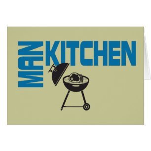 Cartão Grade da cozinha do homem