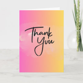 Cartão Gradient Bloom Thank You Folded Greeting Card