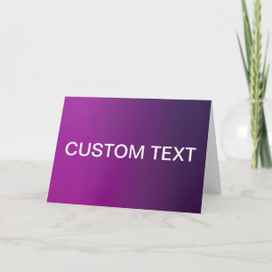 Cartão Gradiente Roxo Ombre Moderno & Texto Branco Editáv