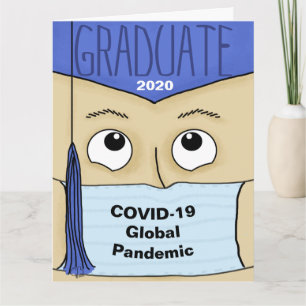 Cartão Graduação 2020 durante o Formando COVID-19 Mascu