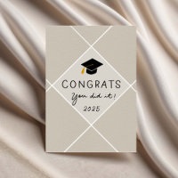 Graduação 20xx Parabéns manuscritos com Boné