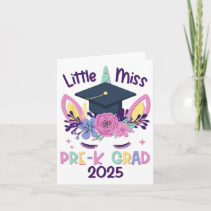 Cartão Graduação 2 da Pequena Miss Pré-k Formando Pré-Esc