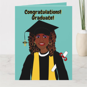 Cartão Graduação Afro-Americana 2026