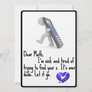 Cartão Graduação Caro Matemática