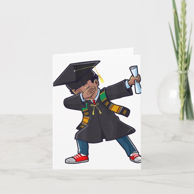 Cartão Graduação Cl De 2025 Formando Negro De Rapaz Batid (Frente)