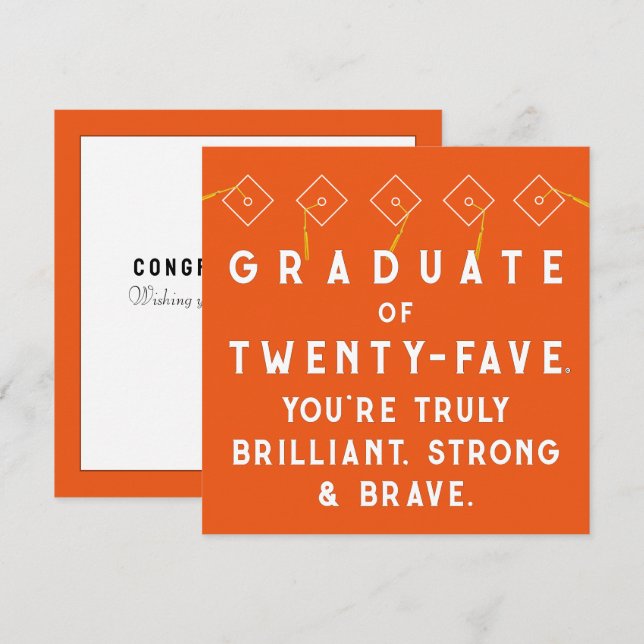 Cartão Graduação criativa 2025 (Frente/Verso)
