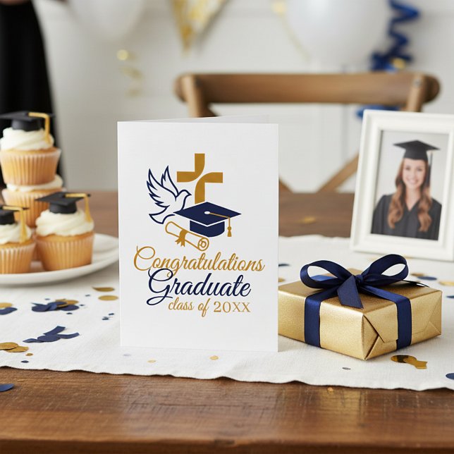 Cartão Graduação Cristã Personalizada (Criador carregado)
