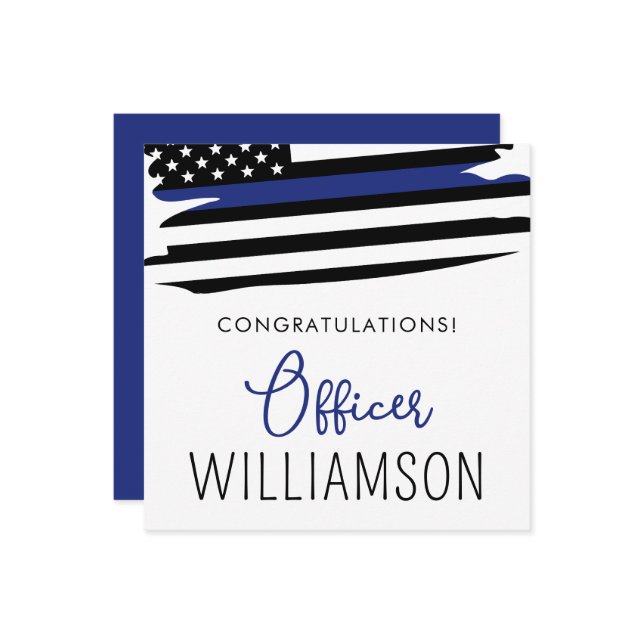 Cartão Graduação da Academia de Polícia de Polícia Person (Frente/Verso In Situ)