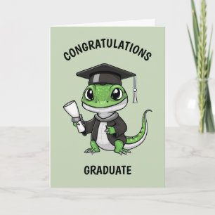 Cartão Graduação da Lizard Gecko Personalizada