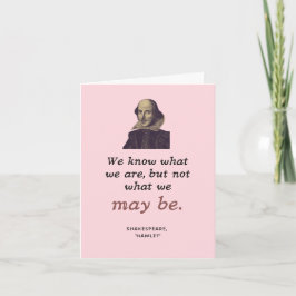 Cartão Graduação de Bookish Rosa Inspiration Shakespeare