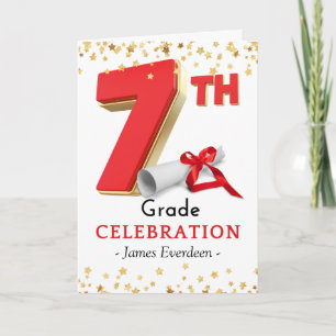 Cartão Graduação de Celebração 7 de Grau parabéns de
