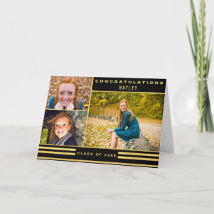 Cartão Graduação de Douradas faixas pretas 3 Foto