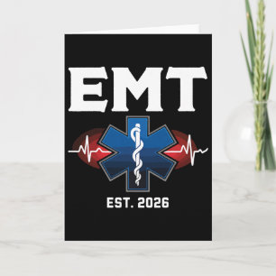Cartão Graduação de Estudante de EMT 2026 EMT Est. 2026