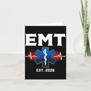 Cartão Graduação de Estudante de EMT Design de Est EMT