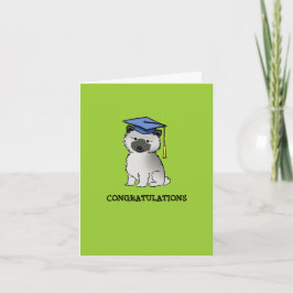 Cartão Graduação de Filhote de Keeshond