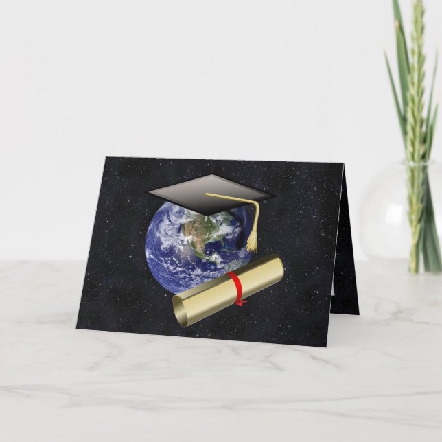 Cartão Graduação de Formando de classe mundial (Frente)